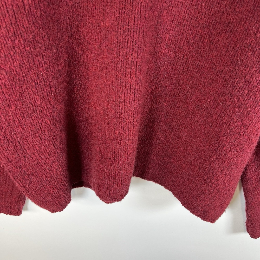 L.L. Bean Wool‎ Blend Sweater Women XL Red Knit Full Zip Fisherman Vintage - Picture 11 of 11
